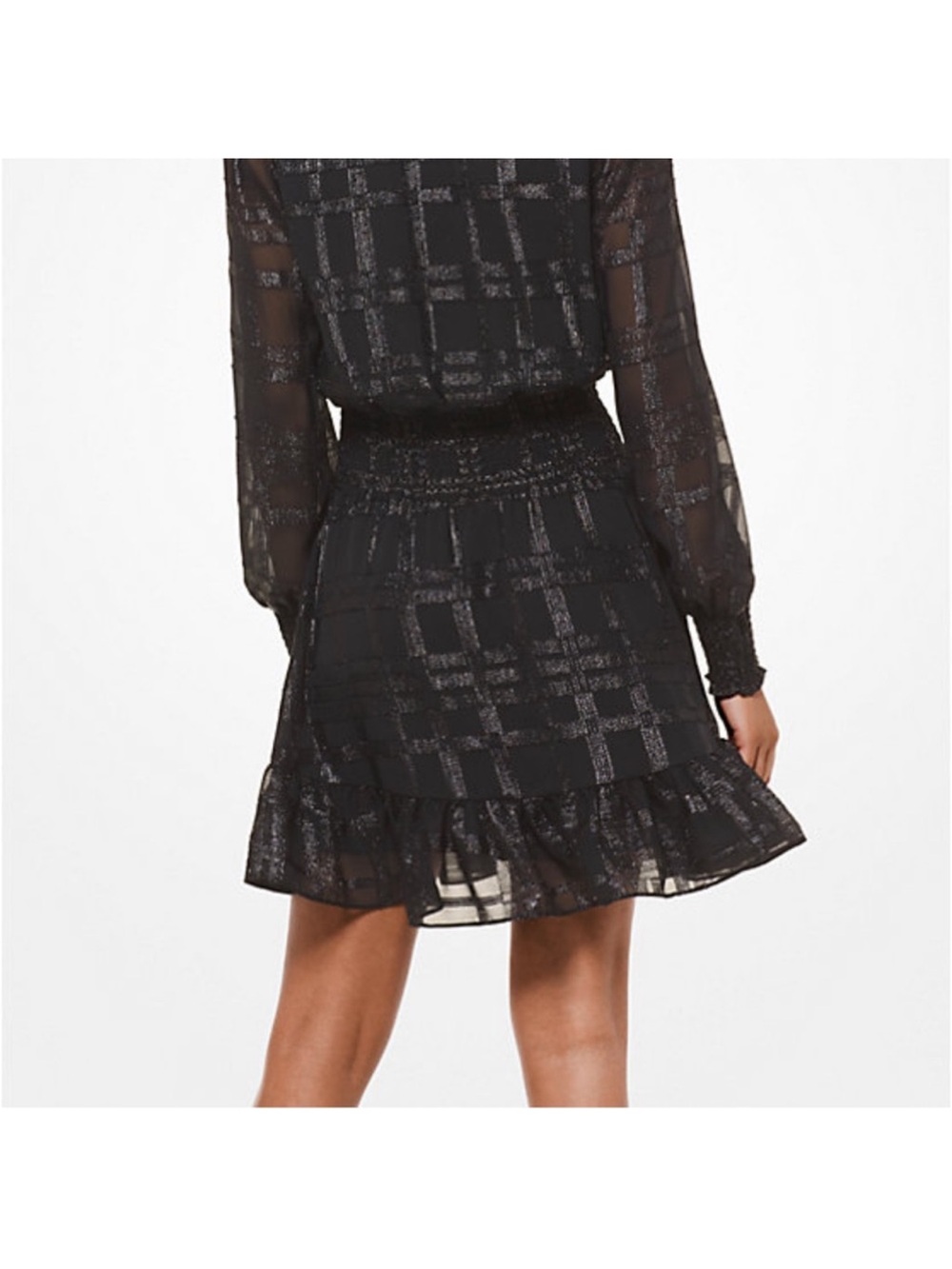 Michael Kors Metallic Clip Jacquard Dress